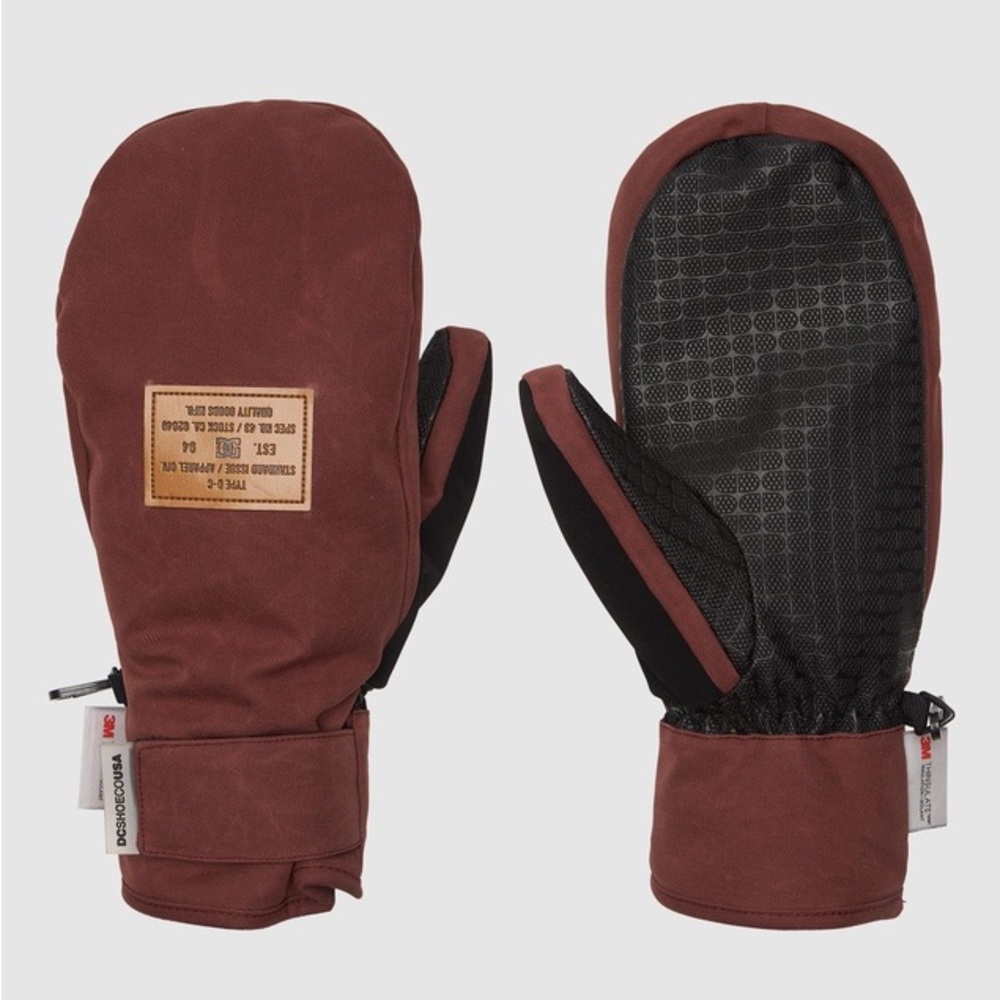 Burgundy Mittens by DC Snowboarding